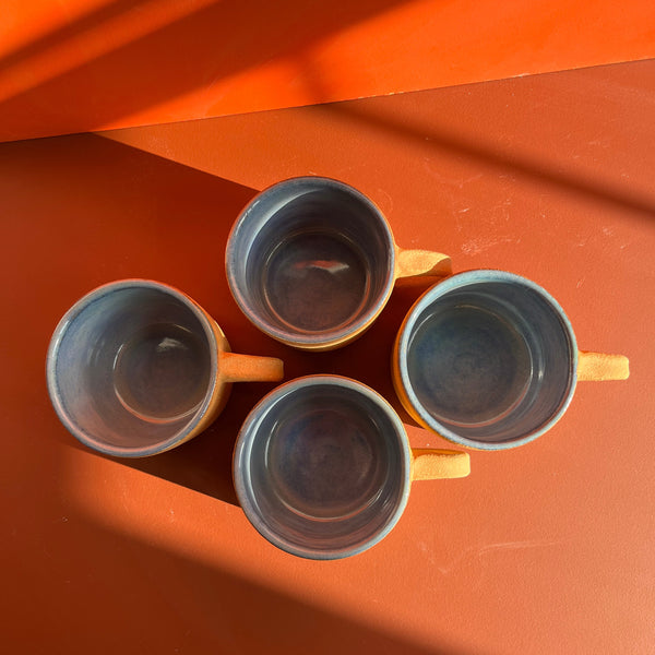 Low Blue and Terracotta Mug