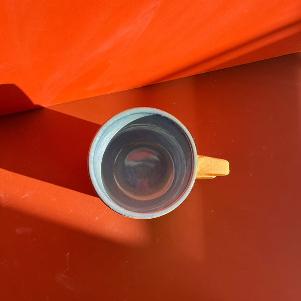 Low Blue and Terracotta Mug