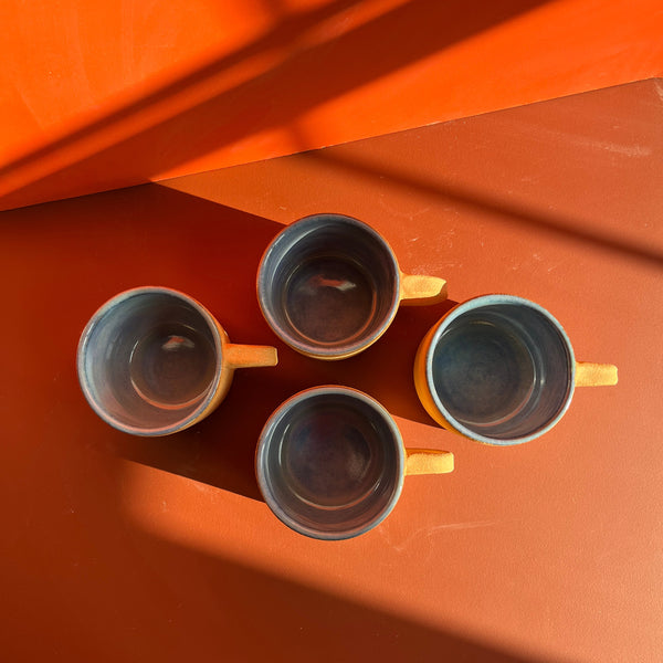 Low Blue and Terracotta Mug