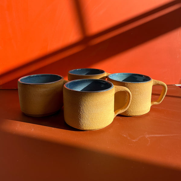 Low Blue and Terracotta Mug