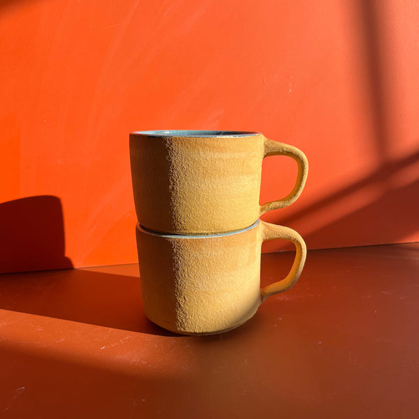 Low Blue and Terracotta Mug